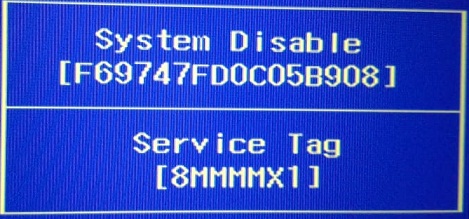 dell system disable password